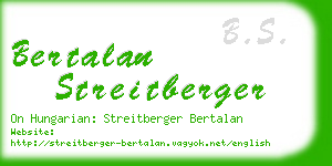 bertalan streitberger business card
